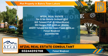 Residential Plot for Sale in Bahria Town, Lahore - (BP-61278)