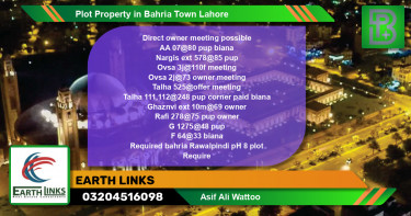 Residential Plot for Sale in Bahria Town, Lahore - (BP-61295)