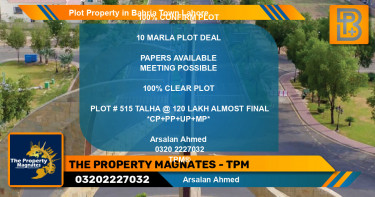 Residential Plot for Sale in Bahria Town, Lahore - (BP-61297)
