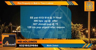 Residential Plot for Sale in Bahria Town, Lahore - (BP-61339)