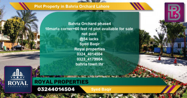 Residential Plot for Sale in Bahria Orchard, Lahore - (BP-61354)