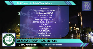 Residential Plot for Sale in Bahria Town, Lahore - (BP-61396)