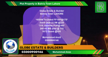 Residential Plot for Sale in Bahria Town, Lahore - (BP-61407)
