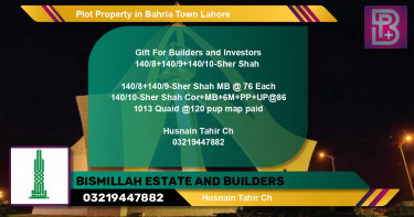 Residential Plot for Sale in Bahria Town, Lahore - (BP-61415)