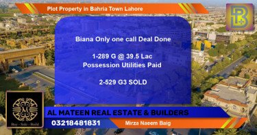 Residential Plot for Sale in Bahria Town, Lahore - (BP-61433)