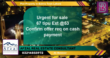 Residential Plot for Sale in Bahria Town, Lahore - (BP-61458)