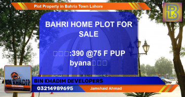 Residential Plot for Sale in Bahria Town, Lahore - (BP-61485)