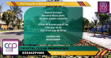 Residential Plot for Sale in Bahria Orchard, Lahore - (BP-61503)