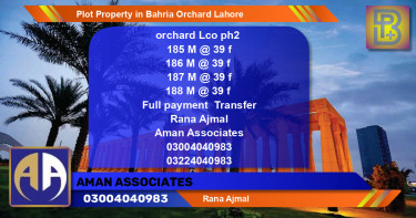 Residential Plot for Sale in Bahria Orchard, Lahore - (BP-61519)
