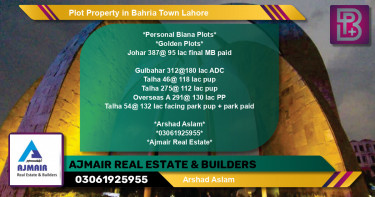 Residential Plot for Sale in Bahria Town, Lahore - (BP-61545)