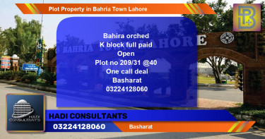 Residential Plot for Sale in Bahria Town, Lahore - (BP-61553)