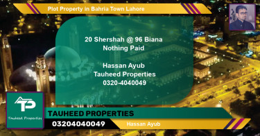 Residential Plot for Sale in Bahria Town, Lahore - (BP-61559)