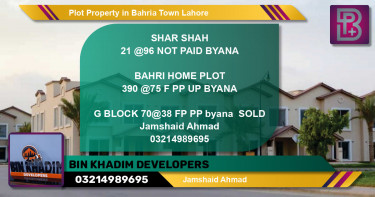 Residential Plot for Sale in Bahria Town, Lahore - (BP-61569)