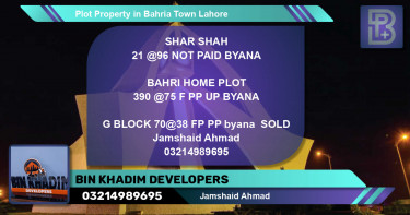 Residential Plot for Sale in Bahria Town, Lahore - (BP-61570)