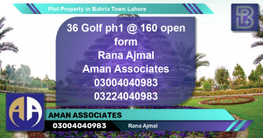 Residential Plot for Sale in Bahria Town, Lahore - (BP-61607)