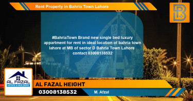 Residential Property for Rent in Bahria Town, Lahore - (BP-61615)