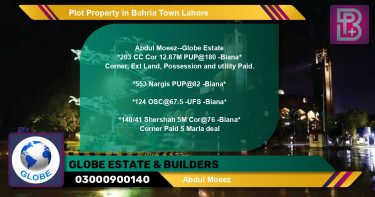 Residential Plot for Sale in Bahria Town, Lahore - (BP-61627)