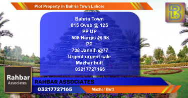 Residential Plot for Sale in Bahria Town, Lahore - (BP-61640)