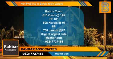 Residential Plot for Sale in Bahria Town, Lahore - (BP-61641)