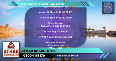 Residential Plot for Sale in Bahria Town, Lahore - (BP-61665)