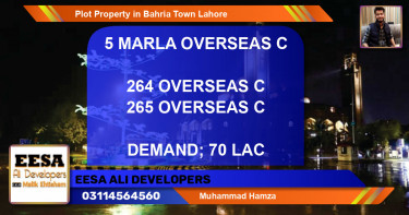 Residential Plot for Sale in Bahria Town, Lahore - (BP-61695)