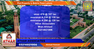 Residential Plot for Sale in Bahria Town, Lahore - (BP-61706)