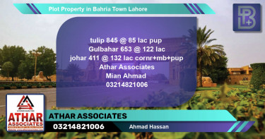 Residential Plot for Sale in Bahria Town, Lahore - (BP-61736)