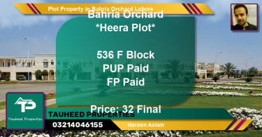 Residential Plot for Sale in Bahria Orchard, Lahore - (BP-61793)