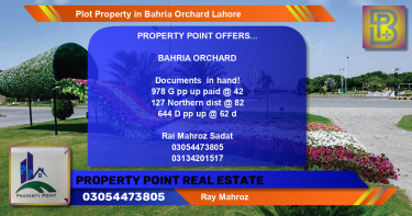 Residential Plot for Sale in Bahria Orchard, Lahore - (BP-61808)