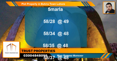 Residential Plot for Sale in Bahria Town, Lahore - (BP-61809)
