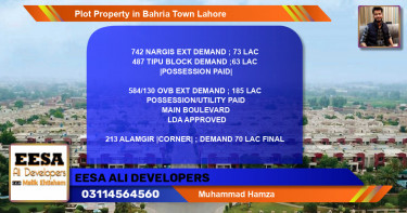 Residential Plot for Sale in Bahria Town, Lahore - (BP-61826)