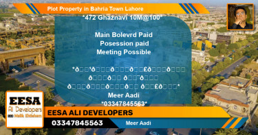 Residential Plot for Sale in Bahria Town, Lahore - (BP-61836)