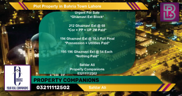 Residential Plot for Sale in Bahria Town, Lahore - (BP-61854)