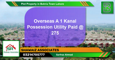 Residential Plot for Sale in Bahria Town, Lahore - (BP-61855)