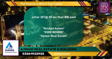 Residential Plot for Sale in Bahria Town, Lahore - (BP-61874)