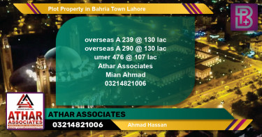 Residential Plot for Sale in Bahria Town, Lahore - (BP-61881)