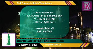 Residential Plot for Sale in Bahria Town, Lahore - (BP-61898)