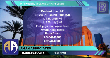 Residential Plot for Sale in Bahria Orchard, Lahore - (BP-61920)