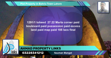 Residential Plot for Sale in Bahria Town, Lahore - (BP-61983)