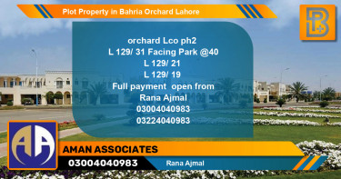 Residential Plot for Sale in Bahria Orchard, Lahore - (BP-61986)