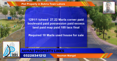 Residential Plot for Sale in Bahria Town, Lahore - (BP-61999)