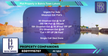 Residential Plot for Sale in Bahria Town, Lahore - (BP-62018)
