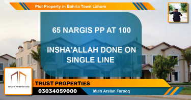 Residential Plot for Sale in Sector C - Nargis/Hussain Block -  Bahria Town, Lahore - (BP-62024)