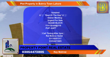 Residential Plot for Sale in Bahria Town, Lahore - (BP-62045)