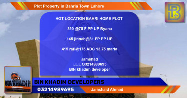 Residential Plot for Sale in Bahria Town, Lahore - (BP-62055)