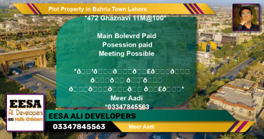 Residential Plot for Sale in Bahria Town, Lahore - (BP-62056)