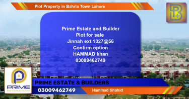 Residential Plot for Sale in Bahria Town, Lahore - (BP-62065)