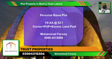 Residential Plot for Sale in Bahria Town, Lahore - (BP-62084)