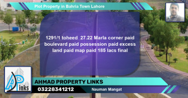Residential Plot for Sale in Bahria Town, Lahore - (BP-62085)