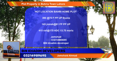 Residential Plot for Sale in Bahria Town, Lahore - (BP-62090)